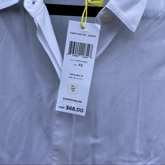 NWT BCBGeneration White Flowy 2 Layer Tank Top XS Originally $68 Basics - Picture 3 of 6